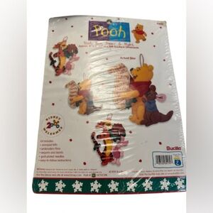 Vintage Christmas Bucilla Felt Appliqué Disney Winnie the Pooh Ornament Kit New